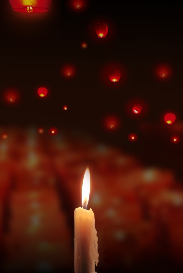 国家公祭日燃烧蜡烛祭拜广告背景