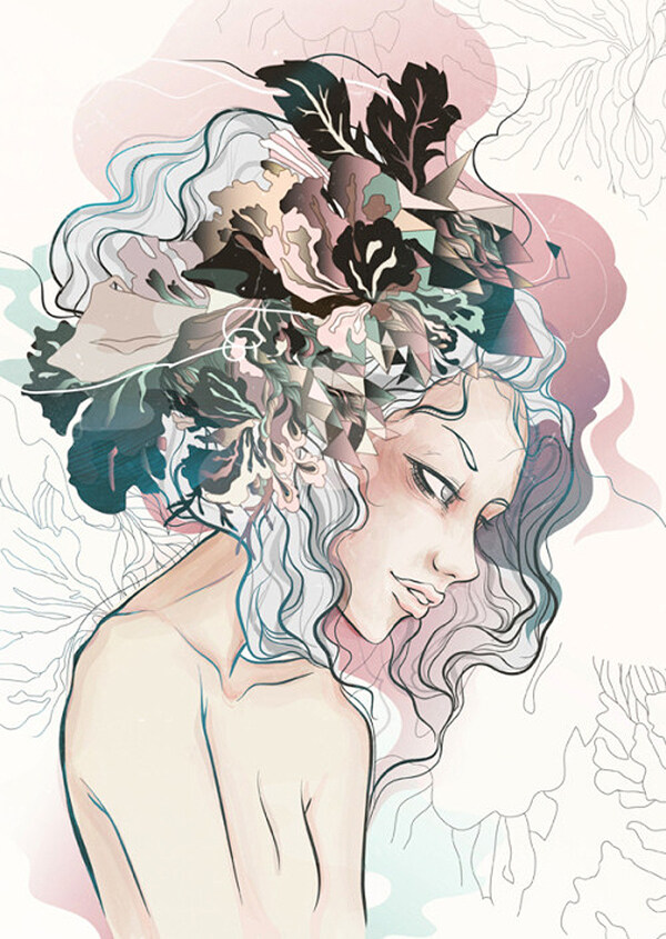 位圖插畫時尚插畫人物插畫藝術(shù)效果免費素材
