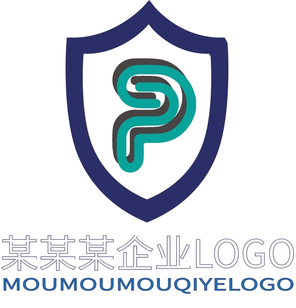 原創(chuàng)P字企業(yè)logo設(shè)計(jì)