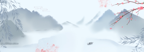 古風(fēng)天空桃花古風(fēng)banner