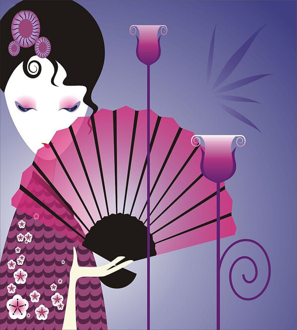 位圖人物女人色彩紫色免費(fèi)素材