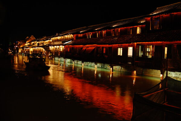 古鎮(zhèn)夜景圖片
