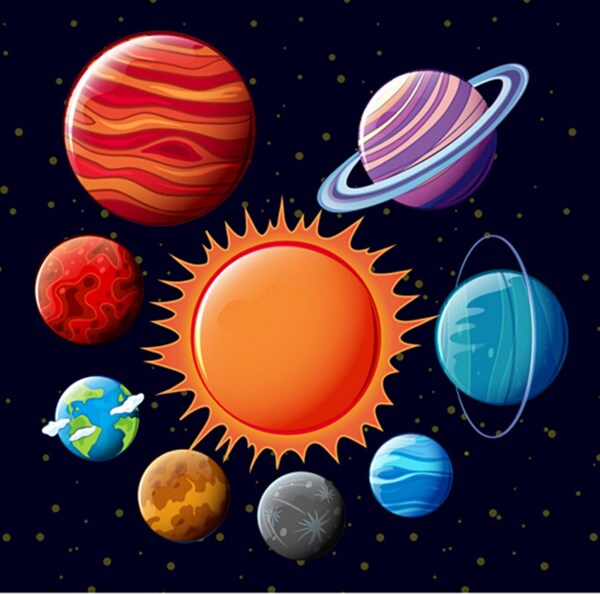 太陽系背景素材