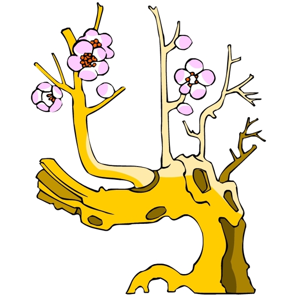 樹木古典插畫