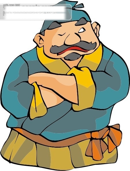 古代人物形象矢量圖61