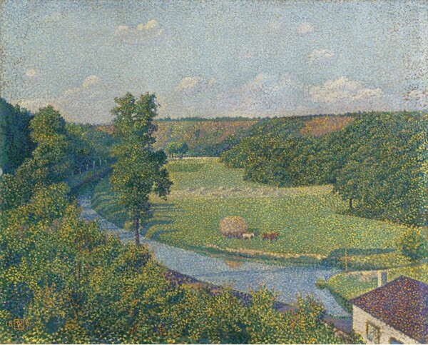 TheovanRysselbergheTheValleyoftheSambre1890畫(huà)家風(fēng)景畫(huà)靜物油畫(huà)建筑油畫(huà)裝飾畫(huà)