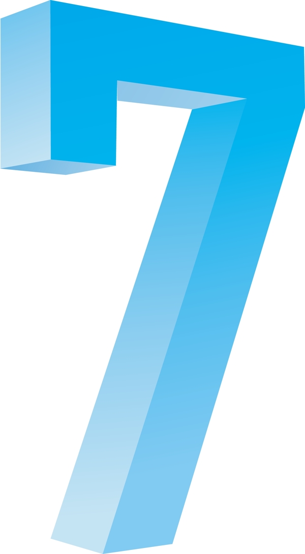 藍色數(shù)字7圖標