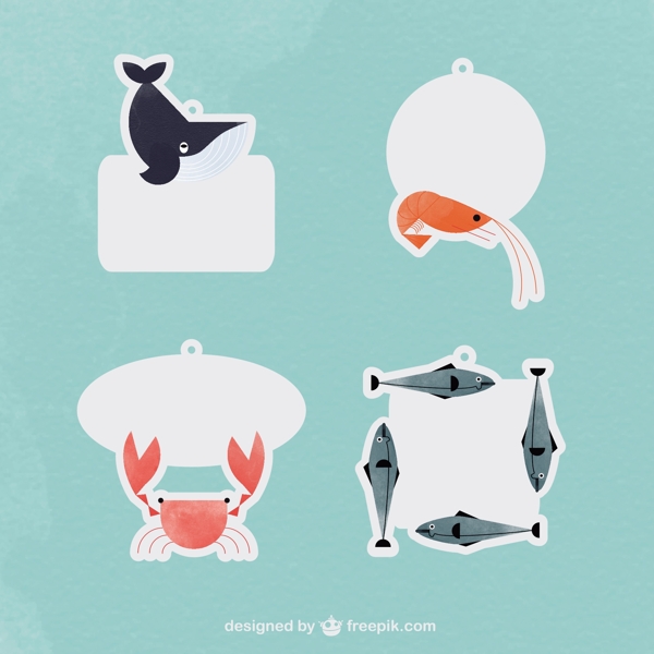 海洋动物标签