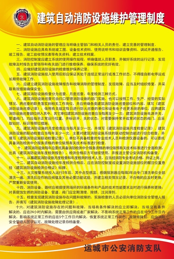 消防制度展板圖片