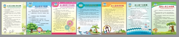 幼兒園制度展板圖片