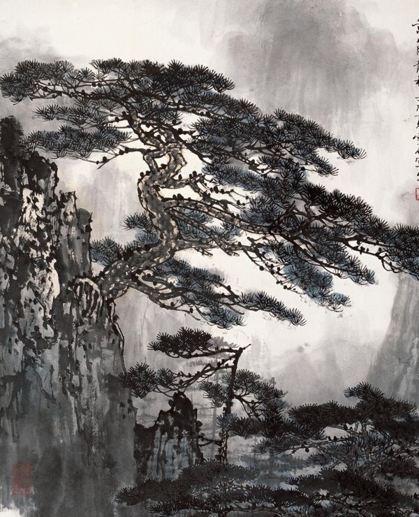 黃山臥龍松圖片