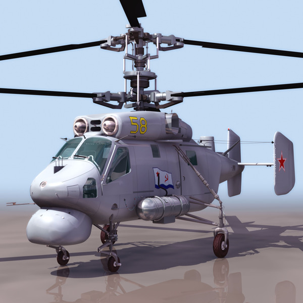 Ka25A直升机模型带贴图