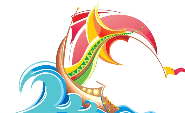 抽象大海揚帆圖片