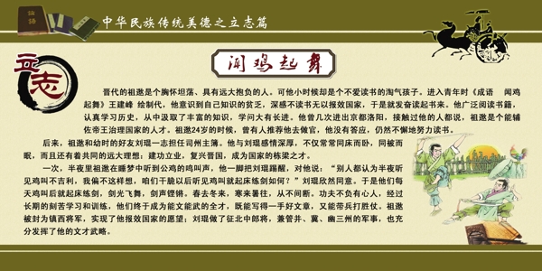 聞雞起舞圖片