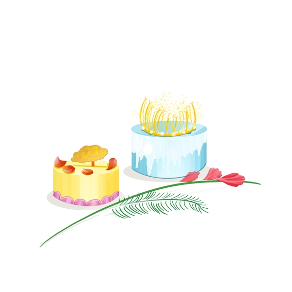 生日蛋糕可爱小清新