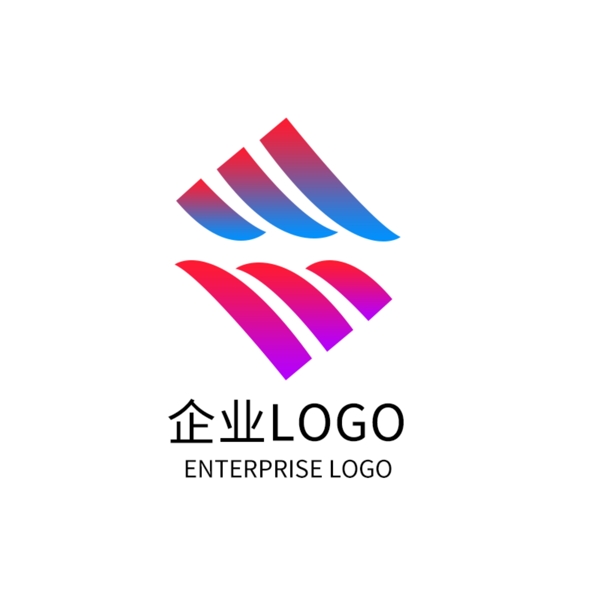 紫色红色渐变科技公司LOGO企业标志设计