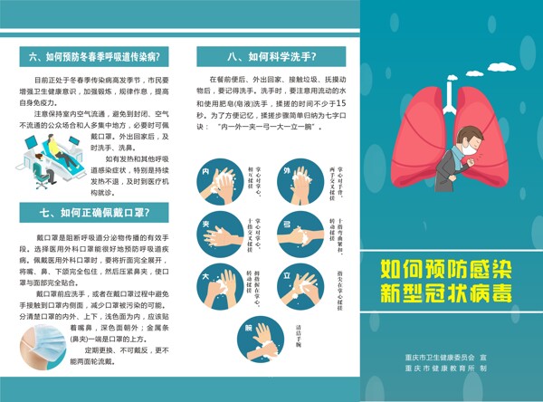 预防新型冠状病毒正面
