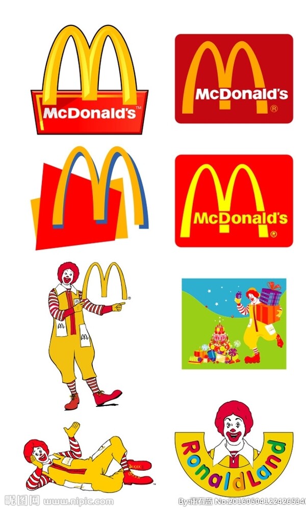麦当劳Logo标志与麦当劳叔叔