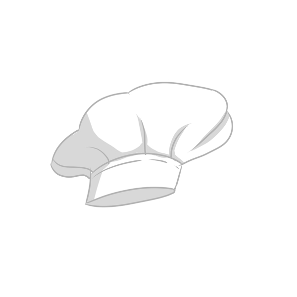 矢量图白色的厨师帽