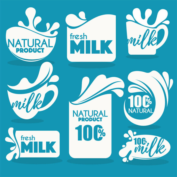 牛奶饮料标志图片