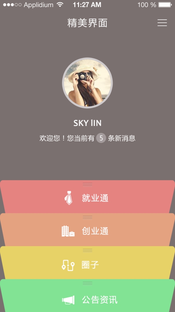 手機(jī)APP界面