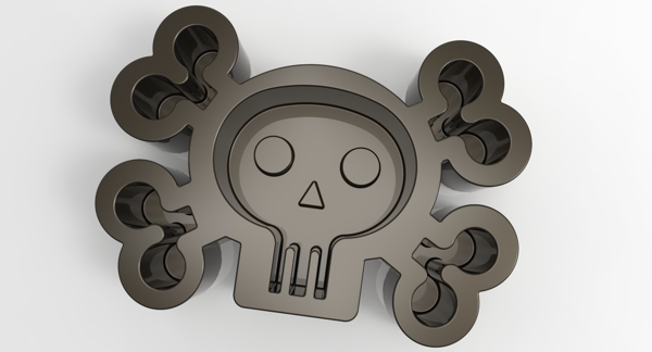 三维printshow挑战11头骨形状的烟灰缸