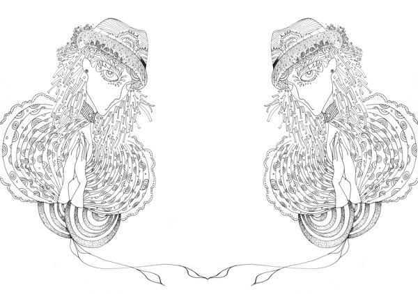 雙子插畫圖片