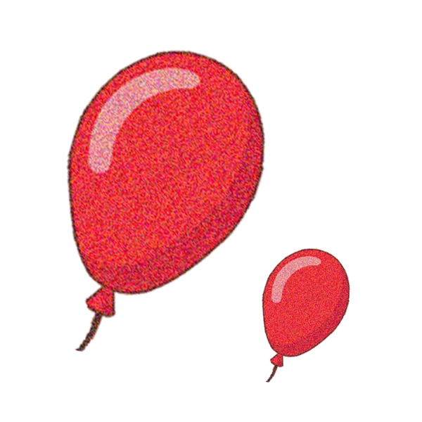 喜庆红色气球插画png素材