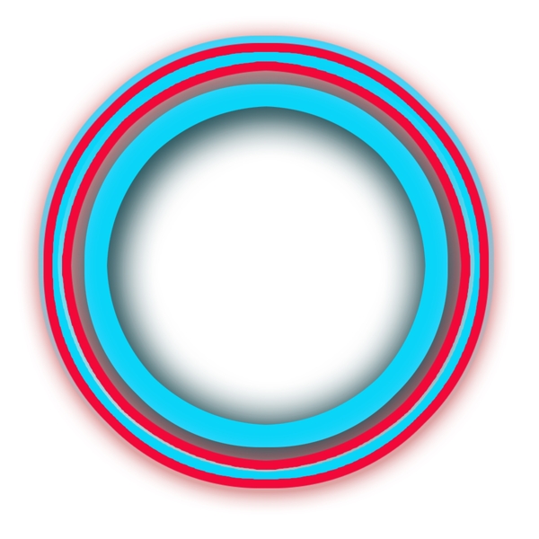 蓝红色相间的圆环素材