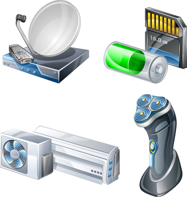 家用電器類矢量圖標(biāo)集