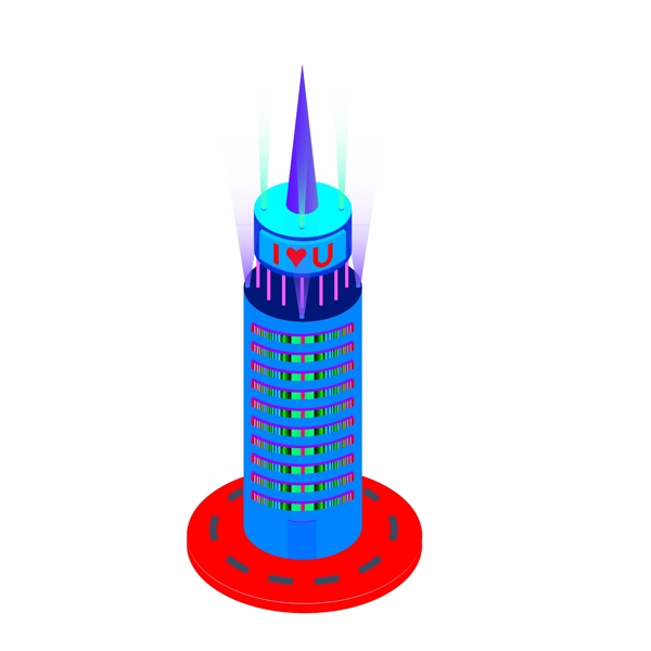 ai矢量2.5d城市建筑尖頂樓宇可商用