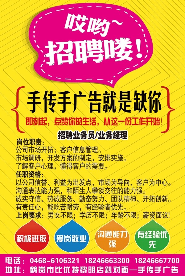 招聘宣傳單圖片