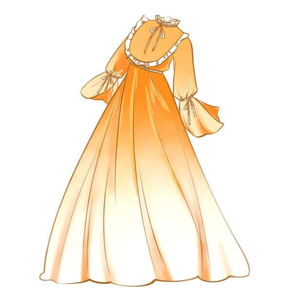 橙色婚纱礼服