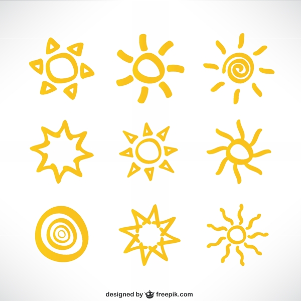 手绘太阳图标
