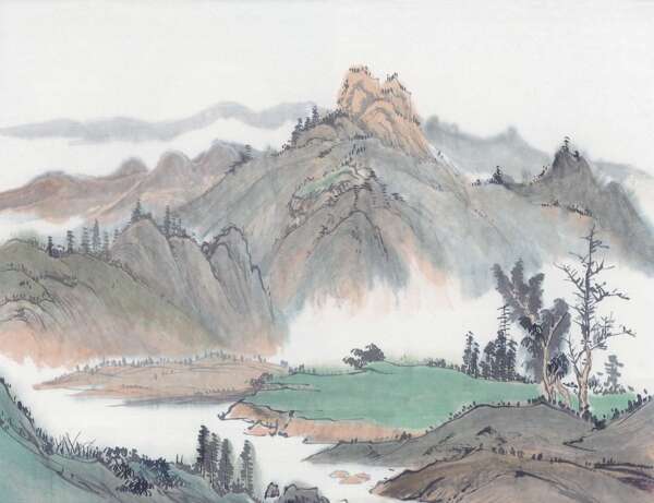 水墨山水畫圖片