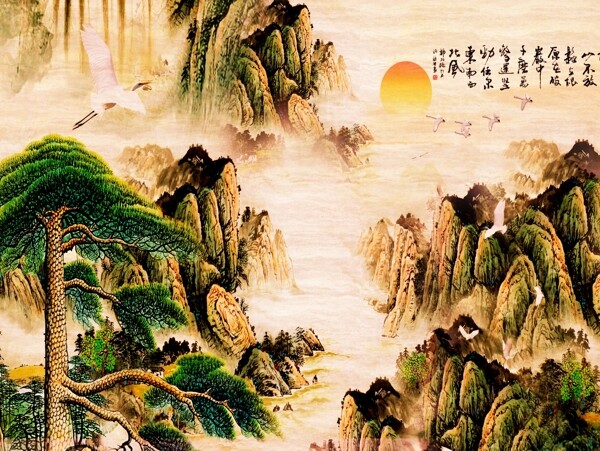 新中式背景墻