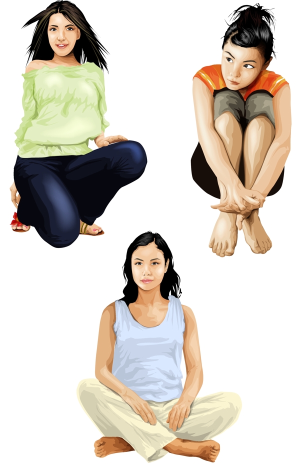 人物矢量素材現(xiàn)代女性