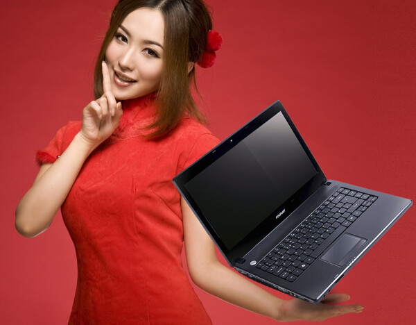 紅衣美女圖片