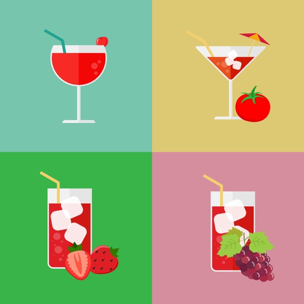 果汁饮料图标图案