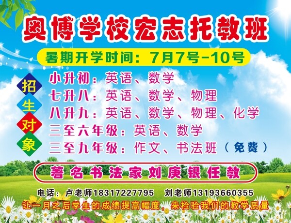 輔導(dǎo)班展板