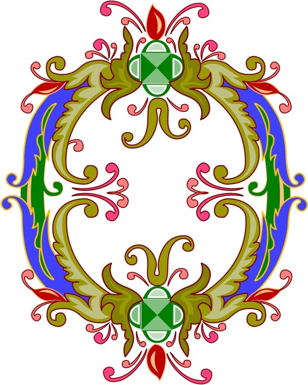 帶花的字母圖片