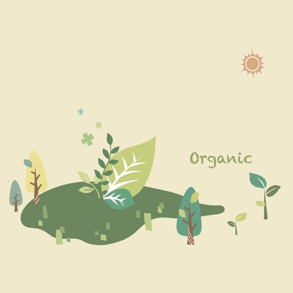 小清新插畫樹