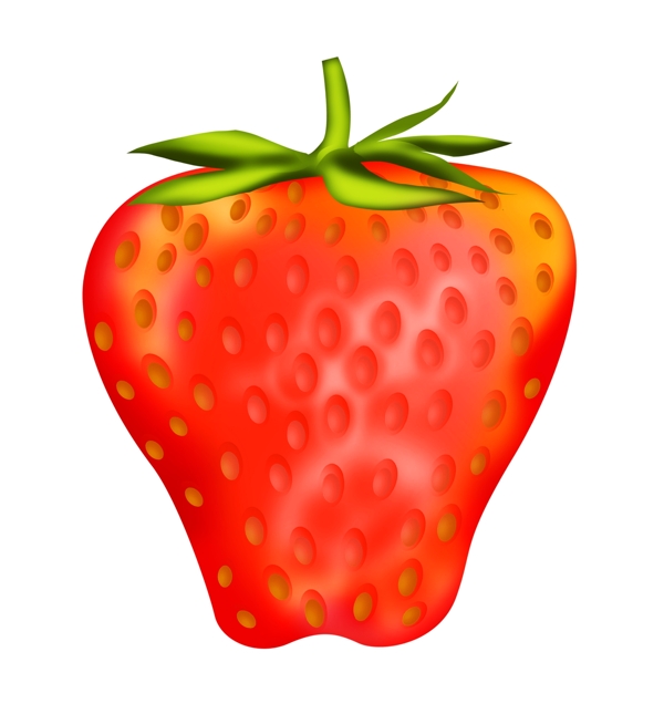 漂亮的草莓手绘插画