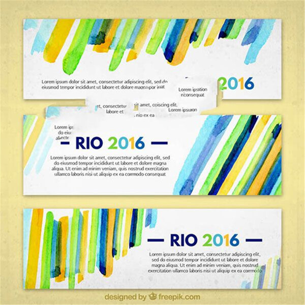 里约奥运横幅模板矢量