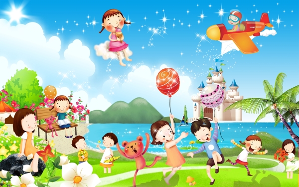 幼兒園卡通圖