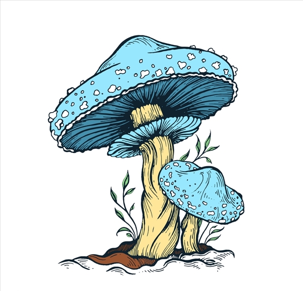 蘑菇形象背景