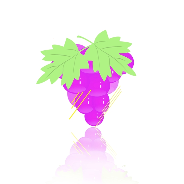 水果鼠绘紫色葡萄可商用