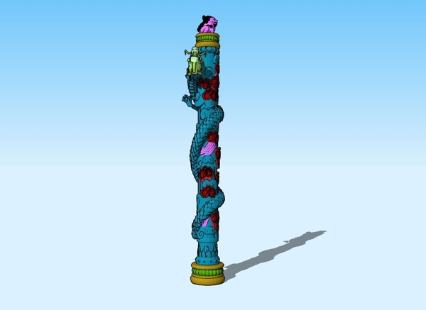 盘龙柱3D模型