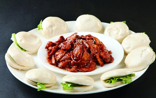 小餅夾醬驢肉圖片