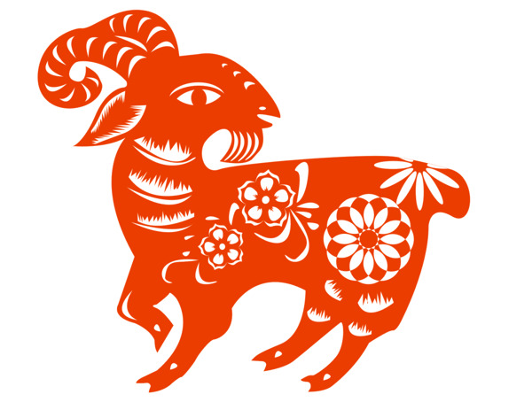 山羊剪紙